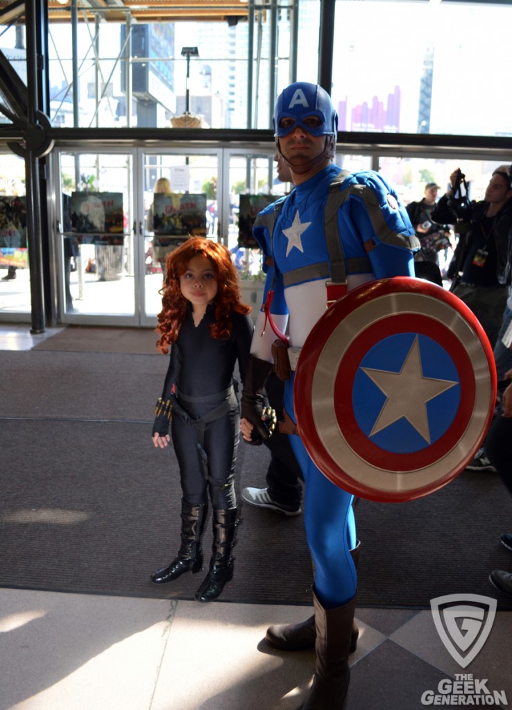 NYCC 2011 - Captain America and Black Widow kid