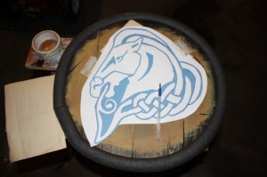 DIY Skyrim guard shield - week 3 - step 4