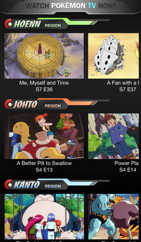 Pokemon TV app - screen 2