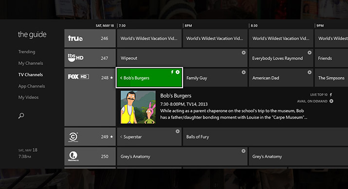 Xbox One - TV guide