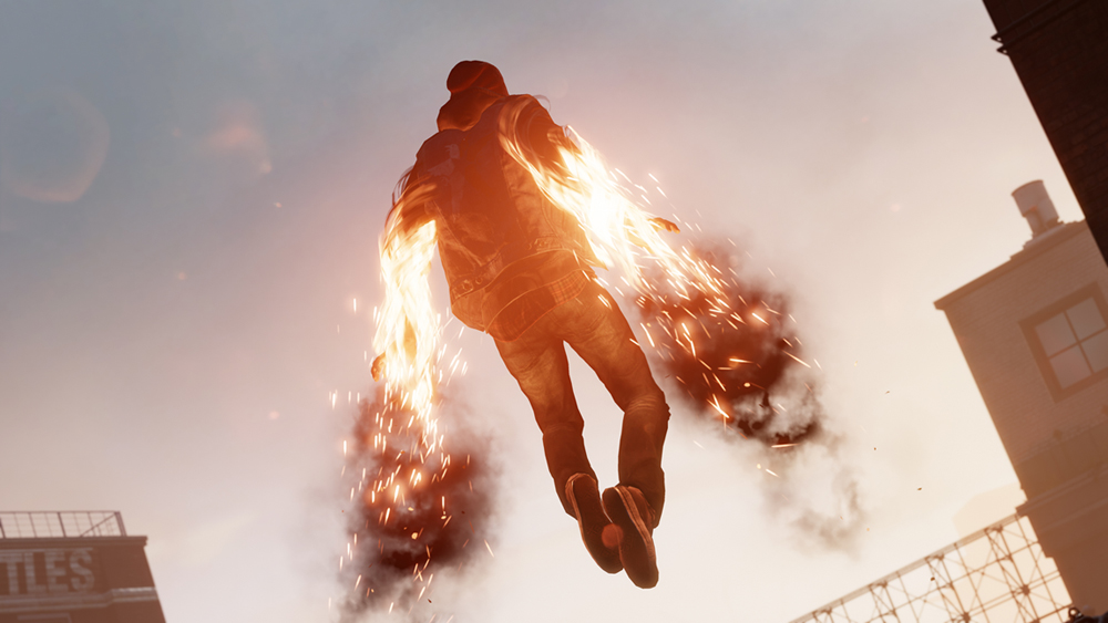 inFAMOUS Second Son - Delsin flame hands flying