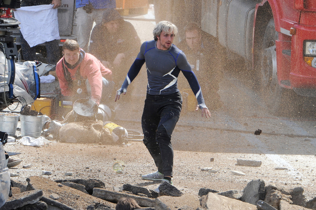 Aaron Taylor-Johnson - Quicksilver set photo