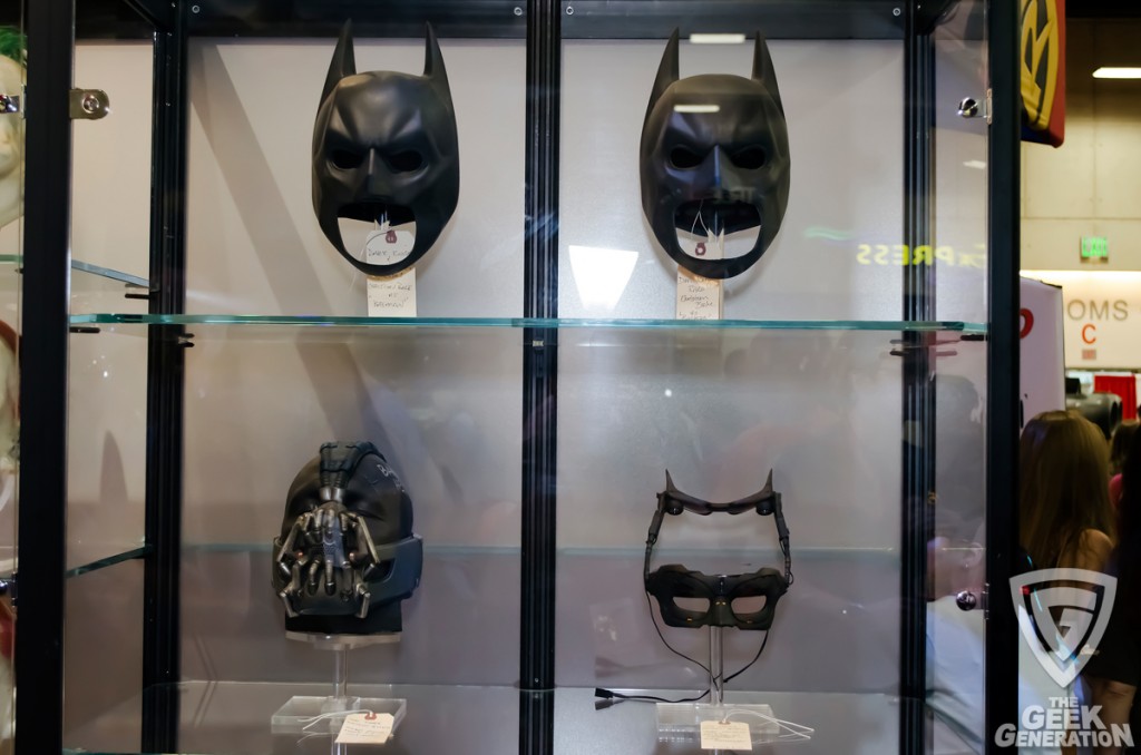 SDCC 2014 - Batman movie cowls - The Dark Knight Rises