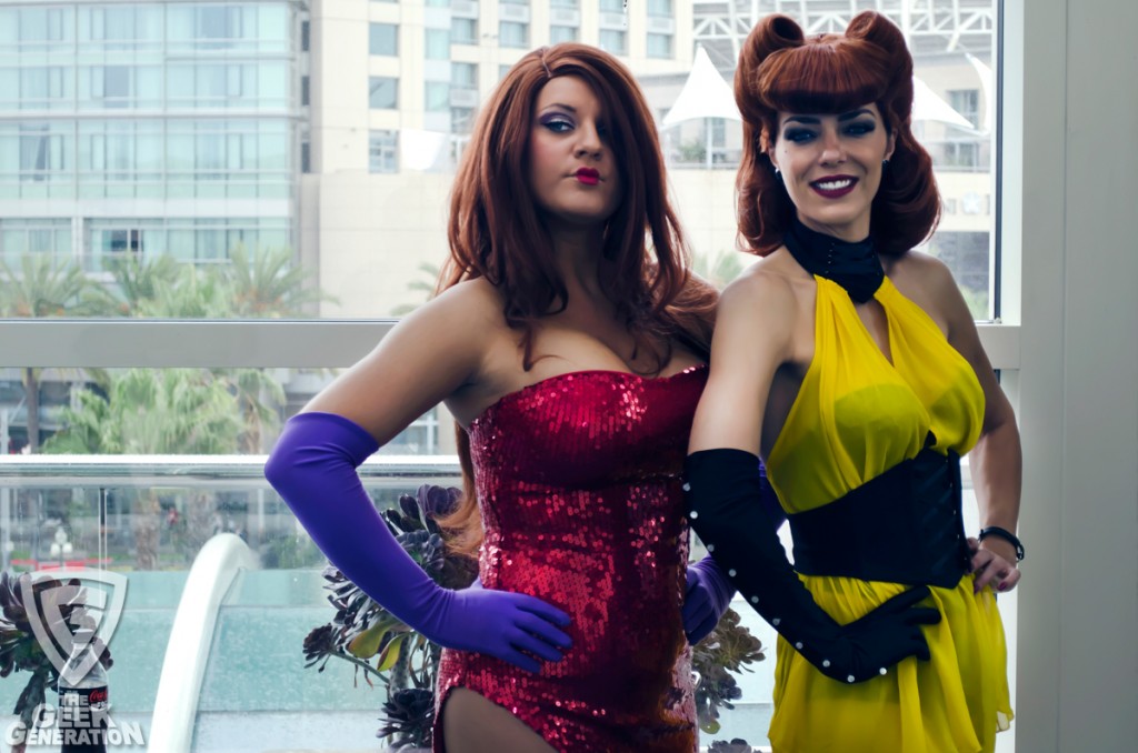 SDCC 2014 - Sally Jupiter and Jessica Rabbit - Adrianne Curry