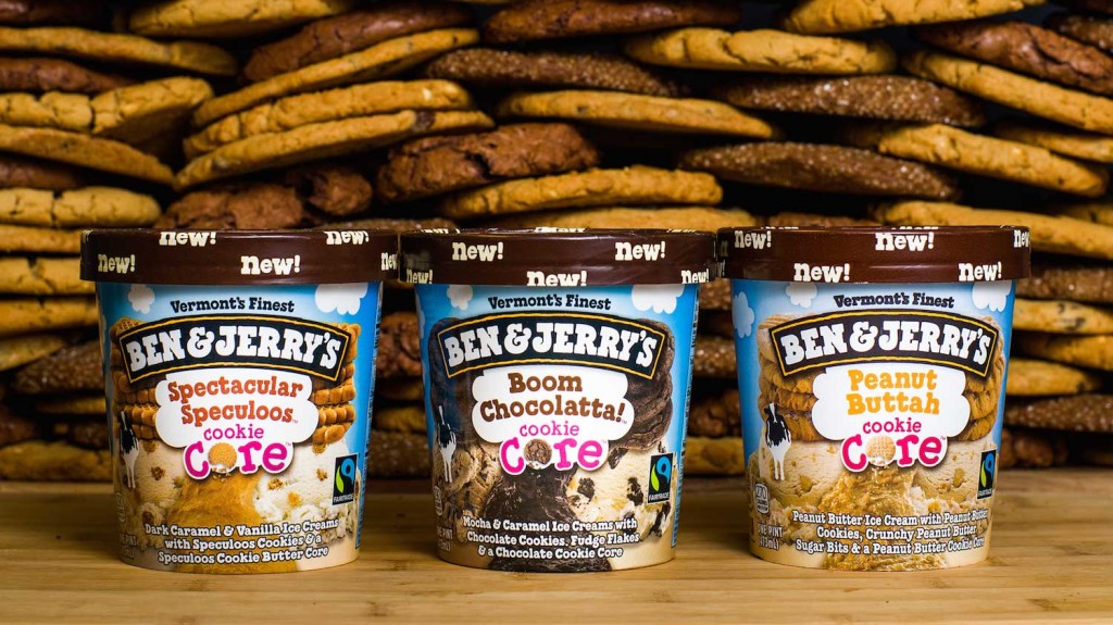 Ben and Jerrys Cookie Core flavors