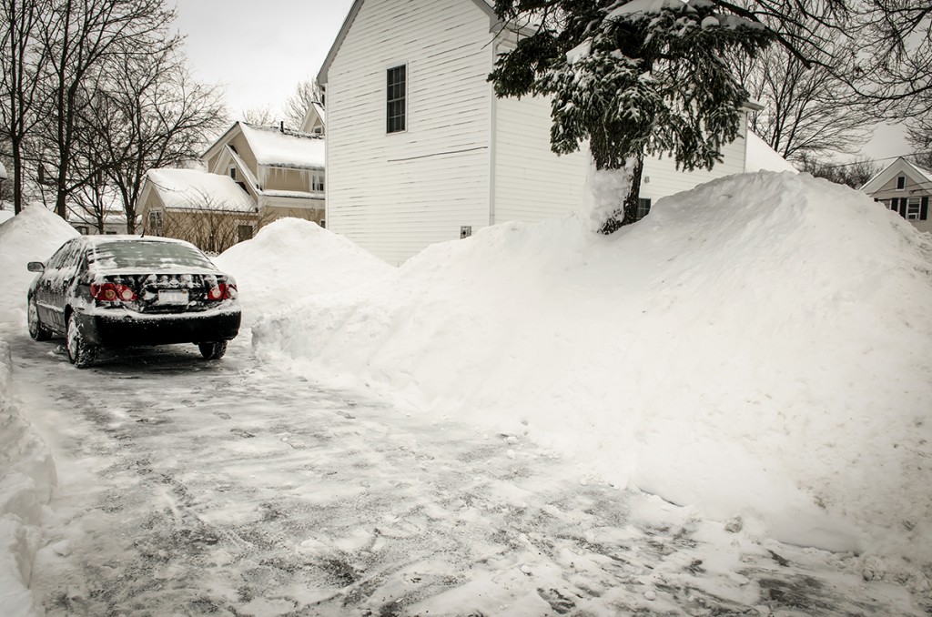 snowpocalypse 2015 - shoveled driveway