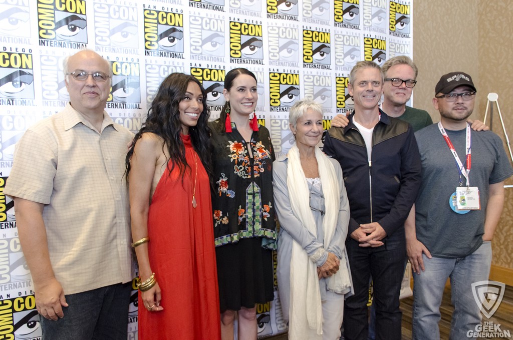 SDCC 2015 - Justice League Gods and Monsters cast