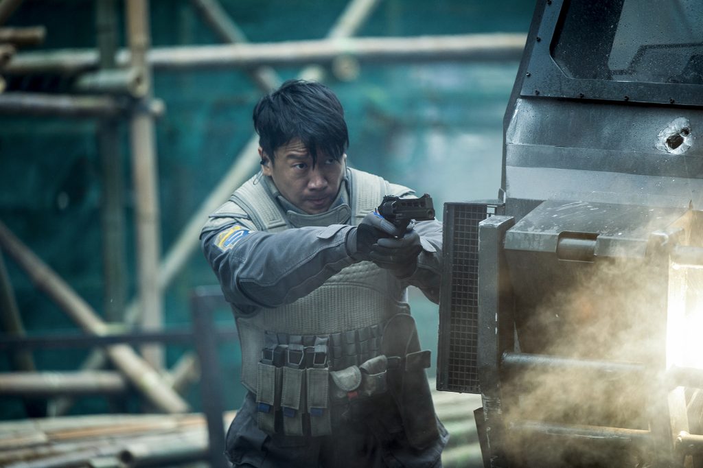 Chin Han plays Togusa in Ghost in the Shell from Paramount Pictures and DreamWorks Pictures.